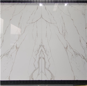 Bookmatch Calacutta Nano Stone Slab, Cararra Slab