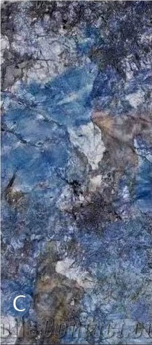 9Mm Blue Sintered Stone Slabs For Interior Wall Cladding