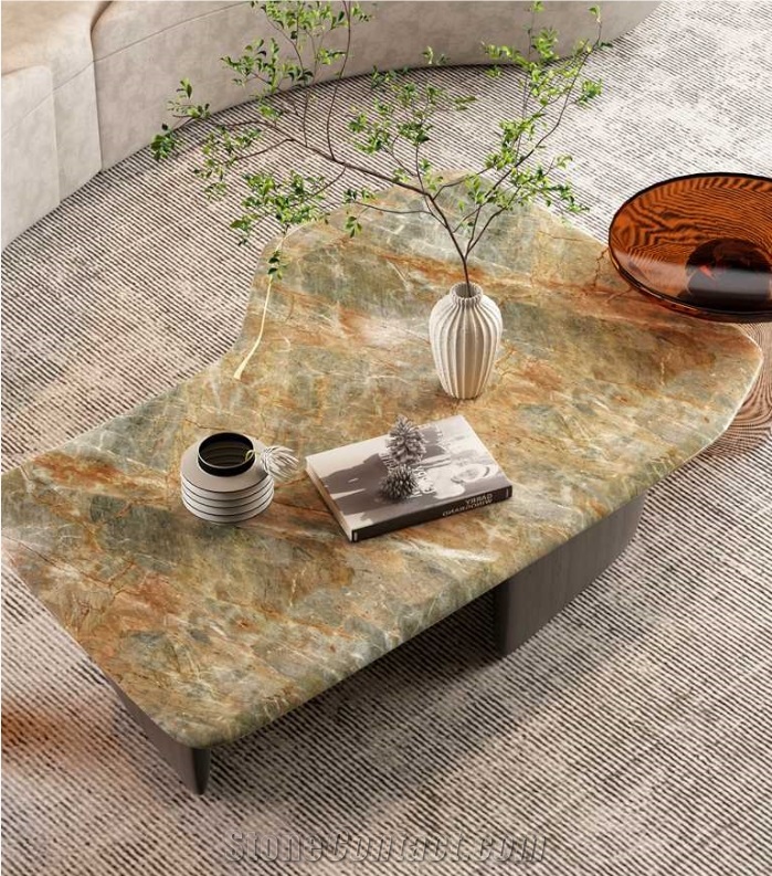 CHINA NEVERLAND RANCH  Grey Beige Marble Table Top