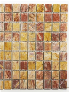 China Van Gogh Emperor Marble Red Yellow Mosaic