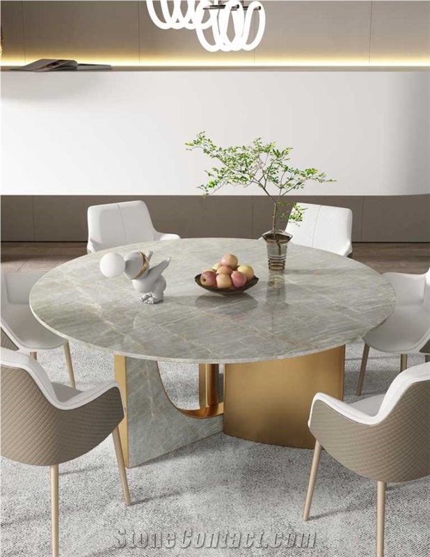 Chinese Rankin Grey Marble Table Top