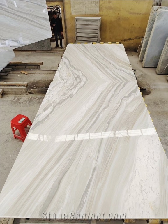 Calacatta Ondulato White Marble Slabs For Bookmatch
