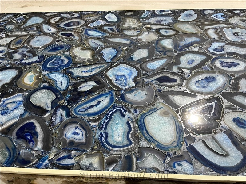 Thickness 18Mm Blue Agate Slab