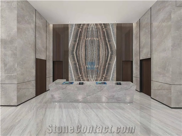Turkey Silver/Grey Onyx Slabs,Tiles For Wall&Floor
