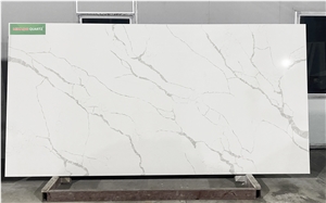 Calacatta Laza Quartz Slabs Competitive Price, Vietnam Origin