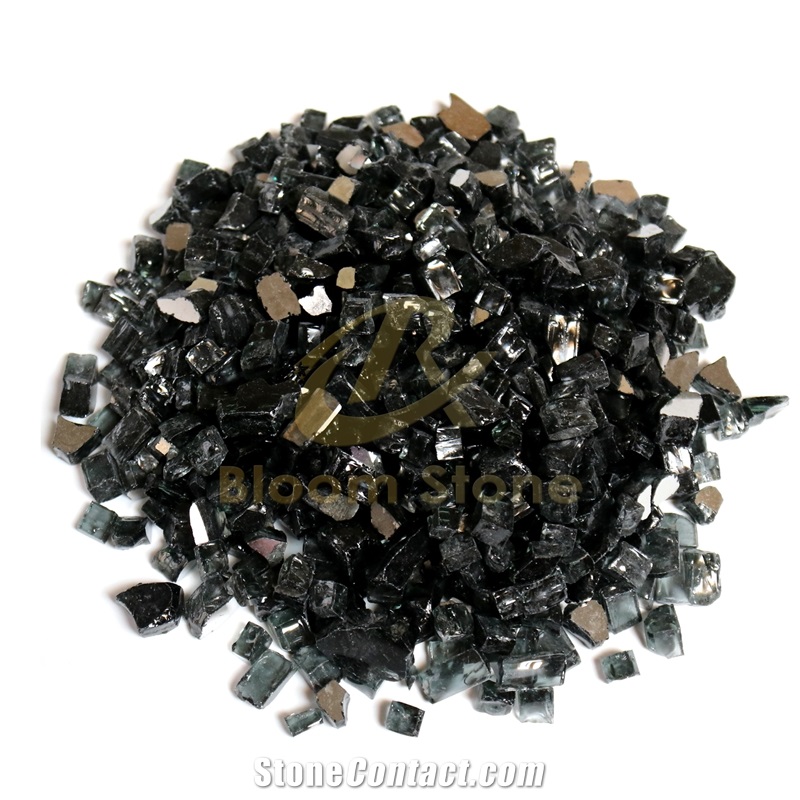 Black Fire Pit Glass Chips For Fire Pit