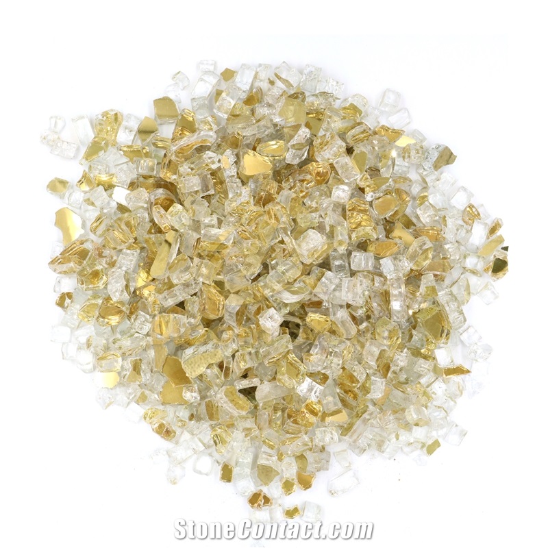 Gold Fire Pit Glass Chips For Fire Pit