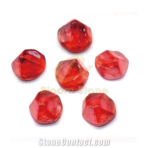 Red Fire Glass Diamonds  Fire Glass Rocks For Gas Fireplace