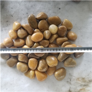 A Grade Polished Yellow Pebble Stone