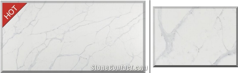 Beautiful Calacatta Quartz Stone Slab Z026