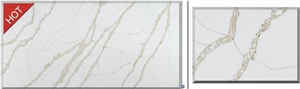 Calacatta Quartz Slab Z013 Gold Vein Standard Size