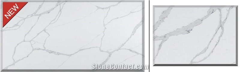 Calacatta Quartz Slabs 2023 New Design AMG Stone Inc Z003