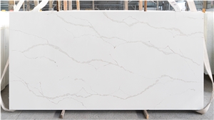 Cool White Background Calacatta Z9045 Quartz Slab