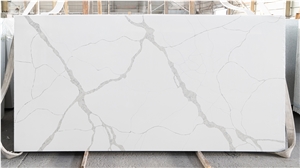 Light Grey Line Calacatta Quartz Stone Z9878