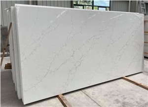Net Vein Calacatta Quartz Stone Slab By AMG Stone