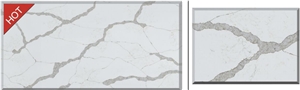 Nice Calacatta Quartz Stone Kitchen Slab Z012