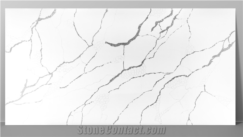 Quartz Stone Calacatta New Design Dark Veins