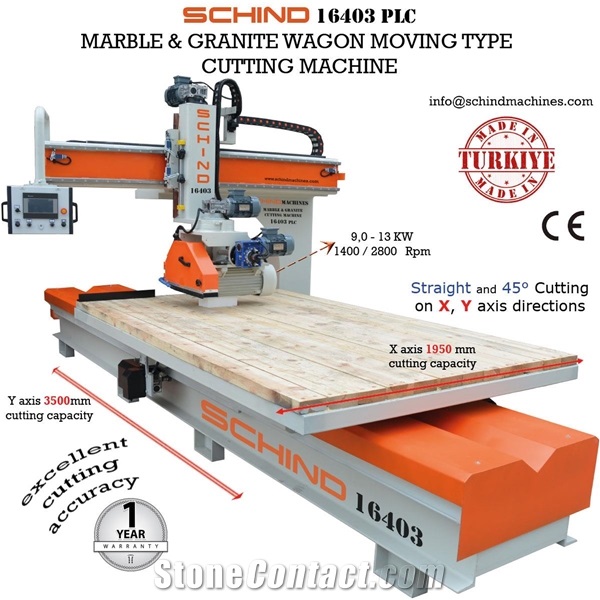 SCHIND 16403 PLC - Marble, Stone And Granite Cutting Machine