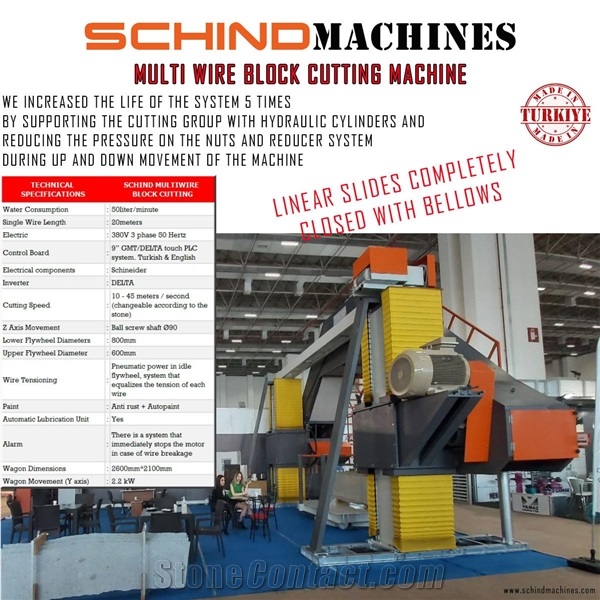 SCHINDMACHINES SMW10 Multi Wire Granite-Marble Block Cutting Machine