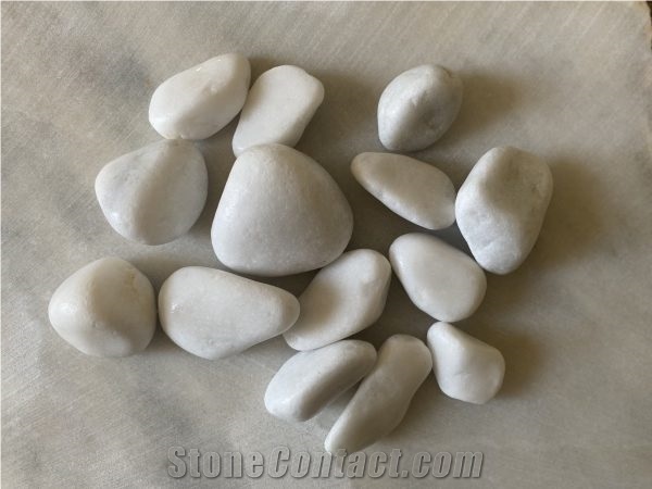 White Dolomite Tumbled Pebbles