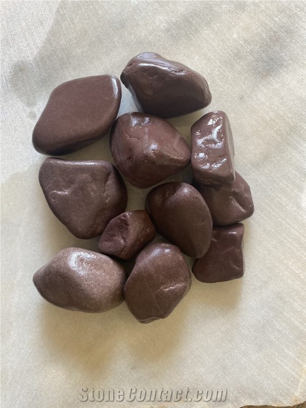 Yalova Bordo Tumbled Marble Pebble Stone