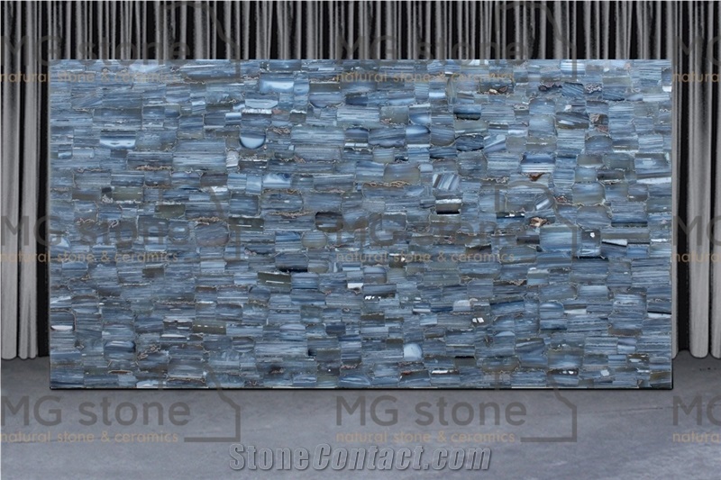 Agate Striata Blue Semiprecious Stone Slabs