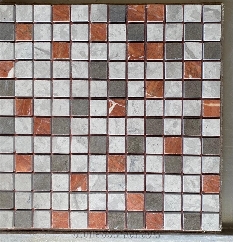 Thala Beige Limestone Square Mosaic Tile 2,3*2,3