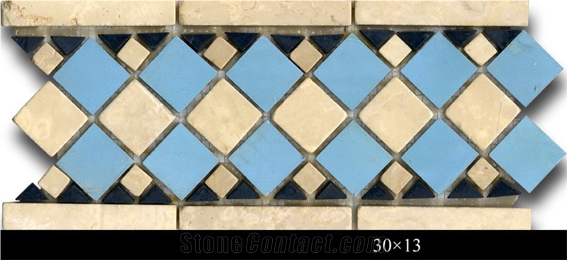 Marble+Ceramic Mix Mosaic Wall Borders