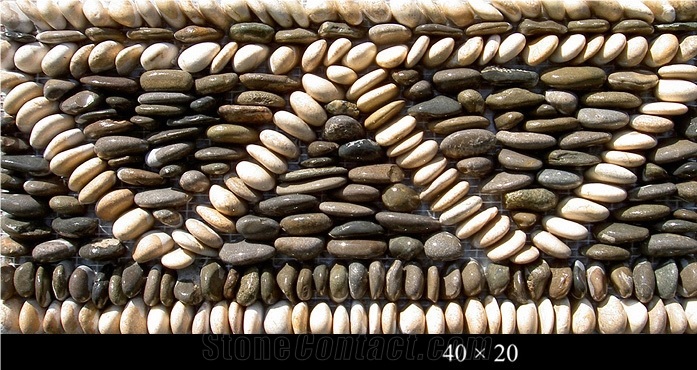 Pebble Stone Mosaic Decorative Borders