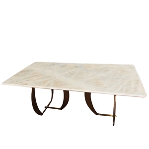 Luxury Stone Brazil White Crystal Quartzite Table