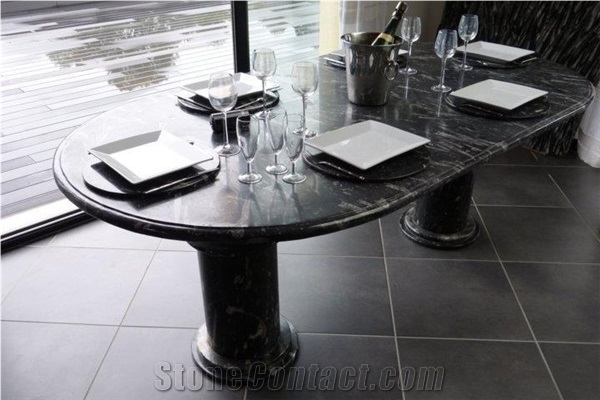 Fossilized Marble Dining Table