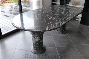 Fossilized Marble Dining Table