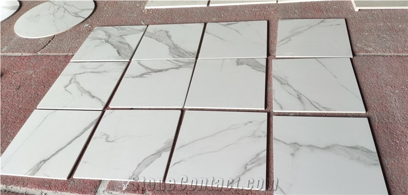 White Sintered Stone Square Table Tops For Hotel Room