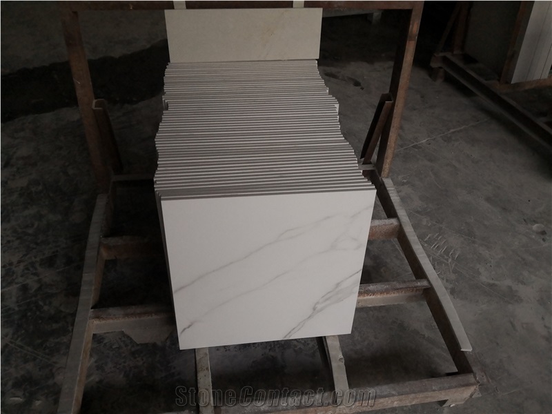 White Sintered Stone Square Table Tops For Hotel Room