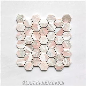 Norwegian Rose Marble Mosaic Design
