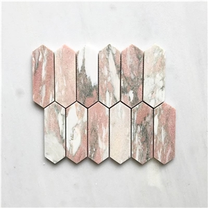 Rosa Norvegia Marble Mosaic Tiles