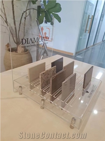 Acrylic Stone Sample Table Display Stands