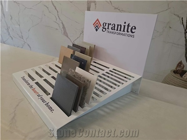 Tile Stone Sample Metal Display Stand With PVC Board