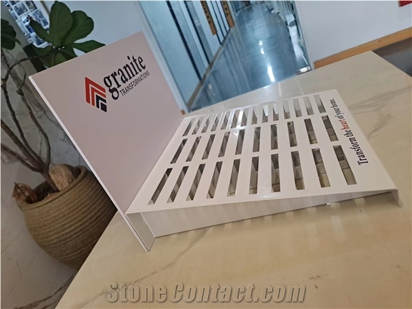 Tile Stone Sample Metal Display Stand With PVC Board