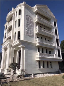 Beige Limestone Wall Cladding Limestone Facade Wall Tiles