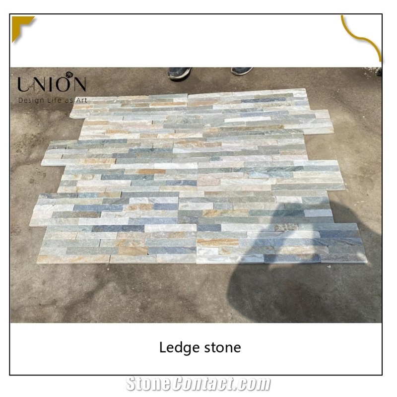 UNION DECO Beige Slate S Shape Wall Stone Indoor Wall Stone