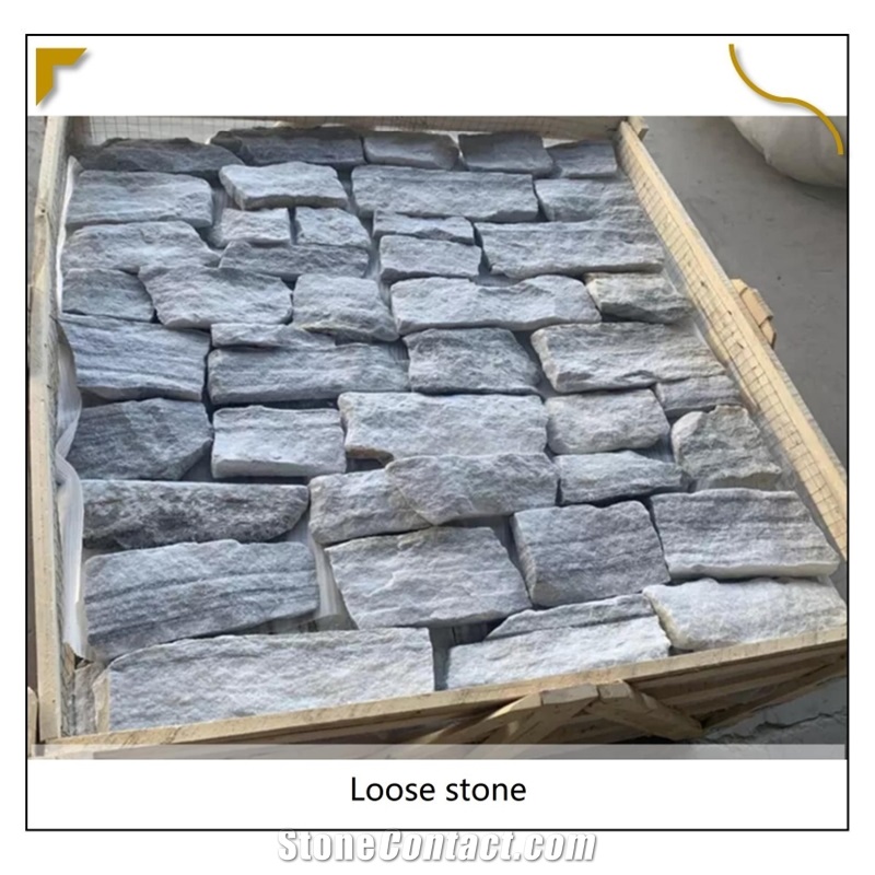 UNION DECO Blue Quartzite Natural Stone Strip Loose Stone