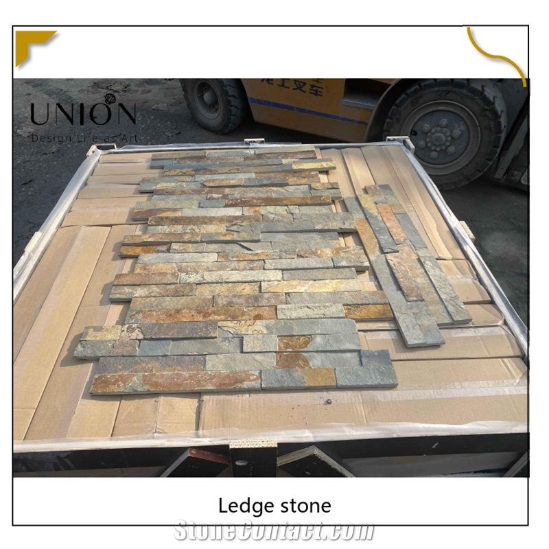 UNION DECO Multicolor Slate Culture Stone Panel Thin Veneer