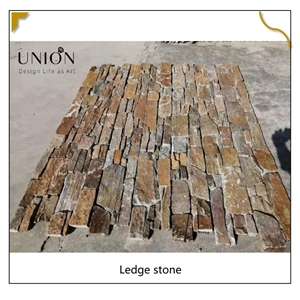UNION DECO Rusty Quartzite Ledger Panel Exterior Wall Panel