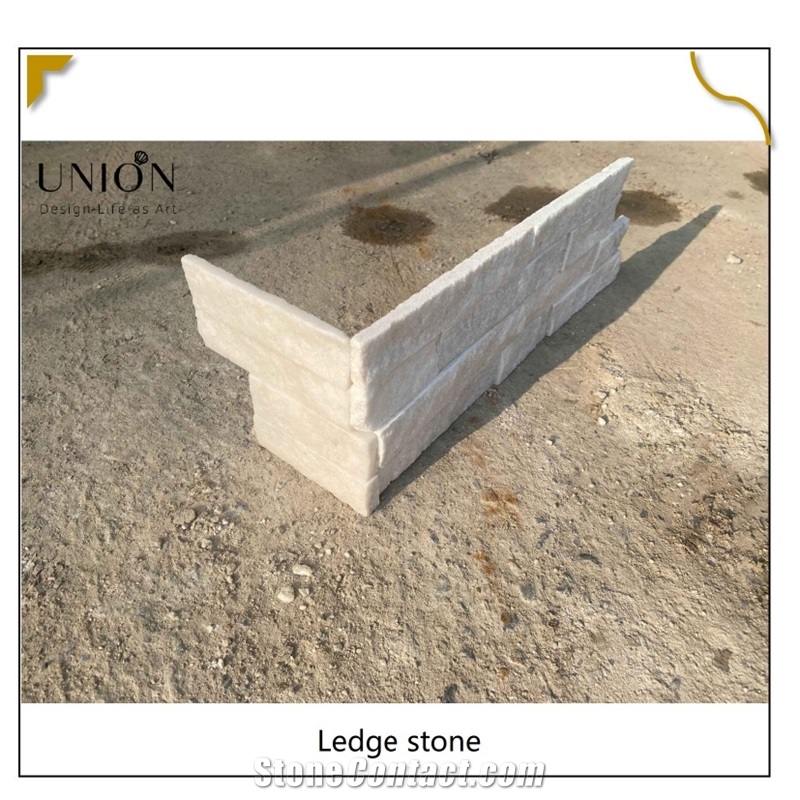 UNION DECO White Sand Slate Stone Stacked Stone Wall Cladding