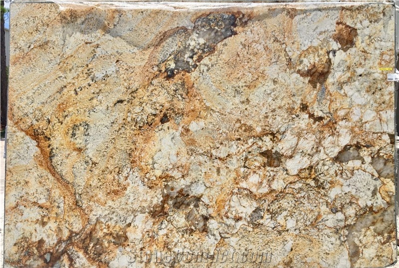 Giallo Crystal Granite Slab