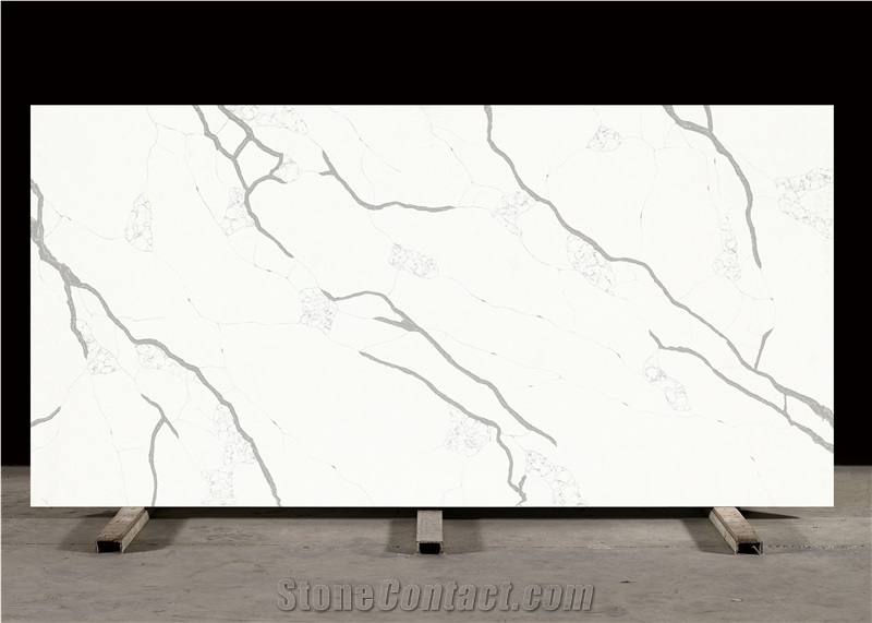 White Quartz Stone Slabs Calacatta White Slabs & Tiles