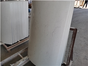 Ariston White Marble Hollow Column Panel
