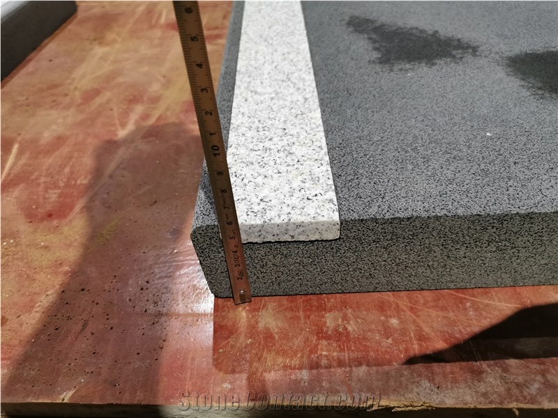 Basalt Block Steps With Granite Nonslip Insert Build Stone