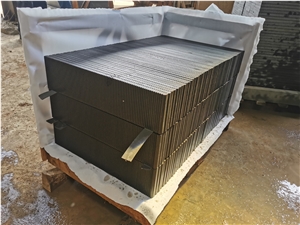 Black Stone Hainan Black Basalt Broken Axe Finished Pool Paver